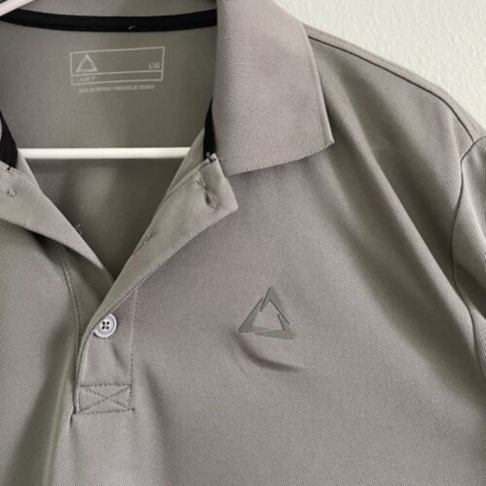 Aeropostale Mens A87 Wick Away Rugby Polo Shirt Grey Size Large